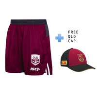 QLD Maroons NRL State of Origin Training Shorts + FREE CAP (S - 5XL)