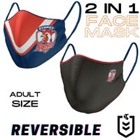 Sydney Roosters NRL Reversible Face Masks (Adult size)