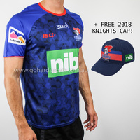 Newcastle Knights 2019 NRL ISC Training Tee (Sizes S - 3XL) + FREE CAP
